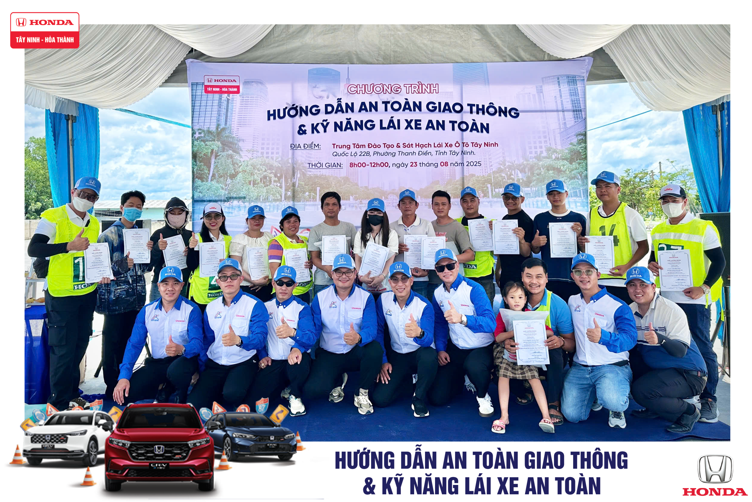 Honda Ô tô Tây Ninh tổ chức thành công chương trình Hướng dẫn lái xe an toàn ngày 23/08/2025