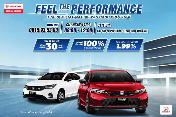 Chương Trình Lái Thử Honda – Feel The Performance 14/09/2025