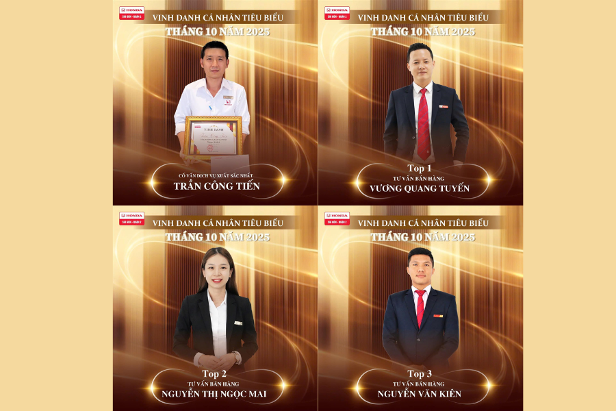 VINH DANH CÁ NHÂN TIÊU BIỂU THÁNG 10 NĂM 2025