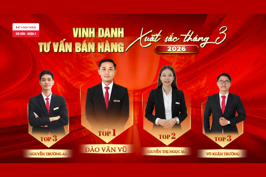VINH DANH TƯ VẤN BÁN HÀNG XUẤT SẮC THÁNG 03/2026