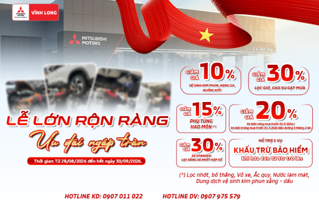LỄ LỚN – RỘN RÀNG ƯU ĐÃI | CHĂM XE THẢ GA – TIẾT KIỆM ĐẾN 30%